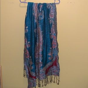 Orange and Blue Reversible Scarf